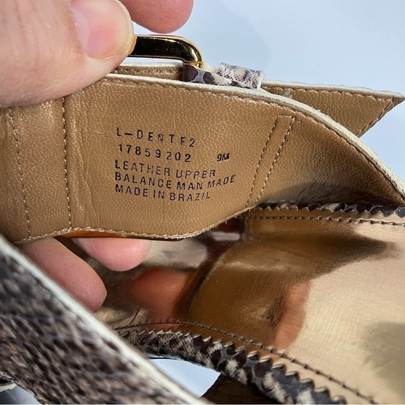 Franco Sarto snake Skin print leather sandals size 9โ - Picture 4 of 8